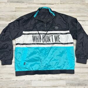 WHY DON’T WE Tour Windbreaker Jacket Size Large LOGO Spell Out Raincoat Medium